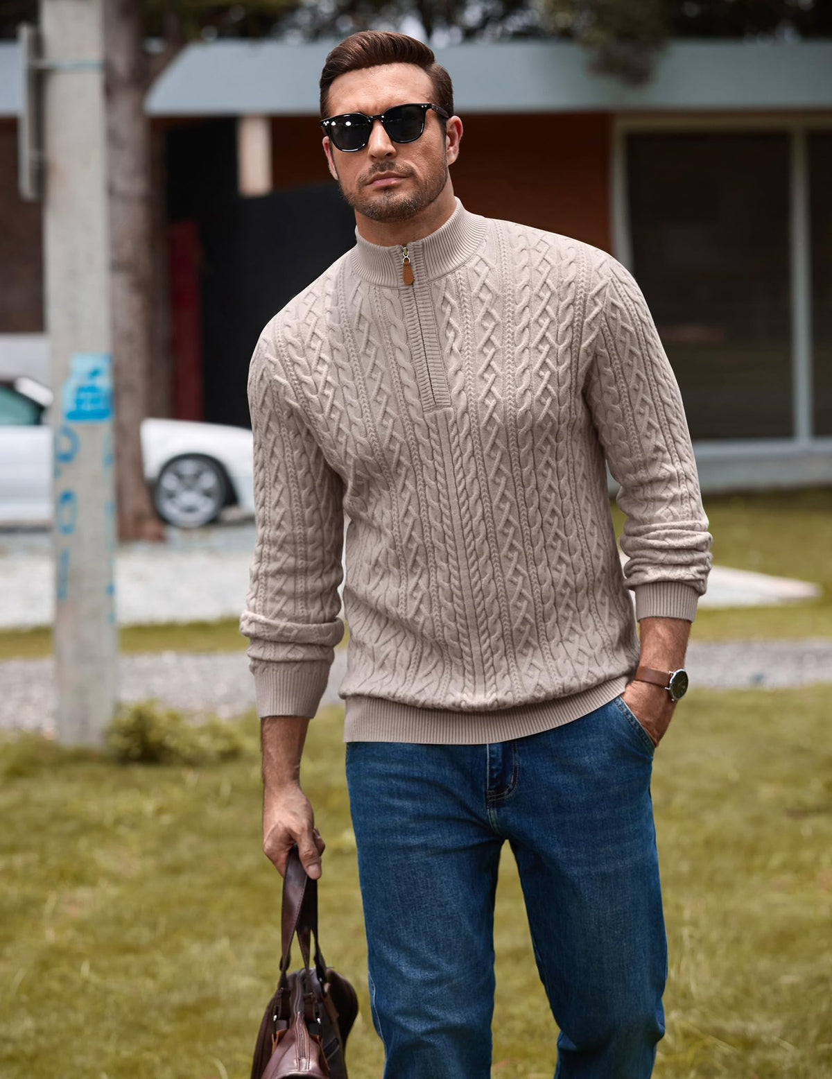 Quarter Zip Pullover Sweater