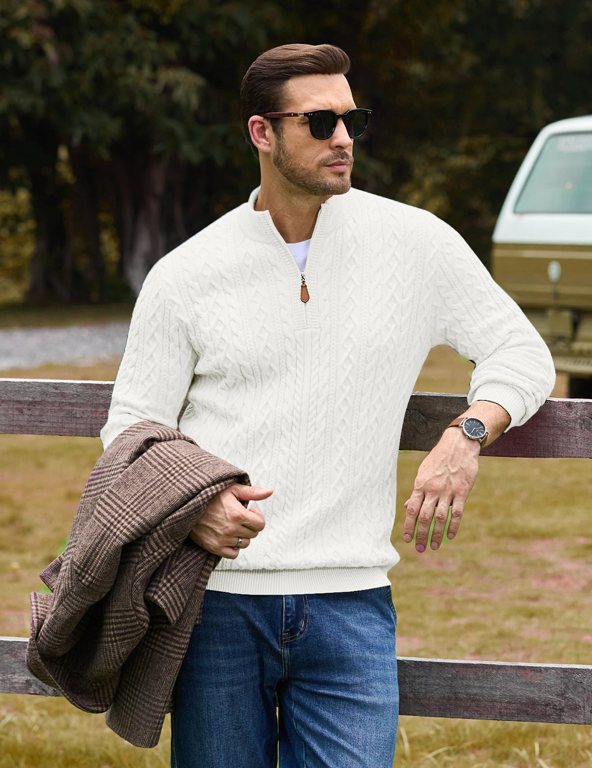 Quarter Zip Pullover Sweater