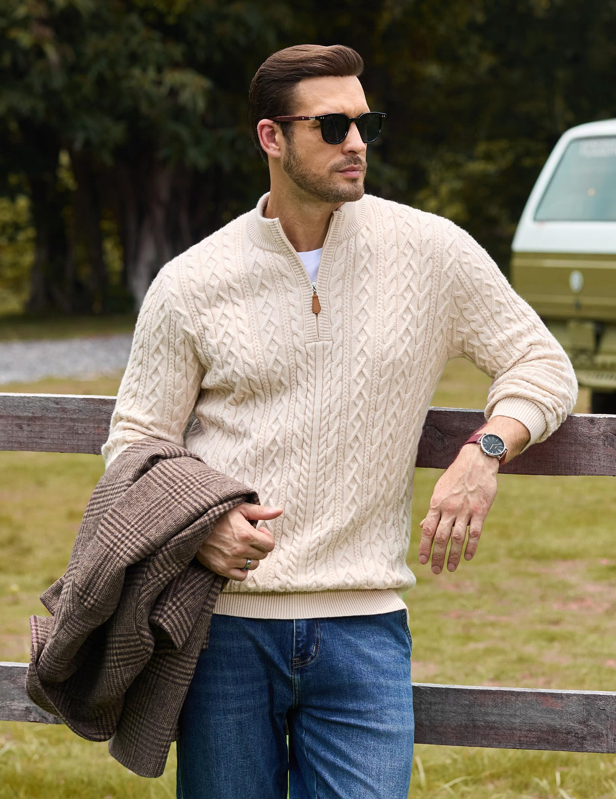 Quarter Zip Pullover Sweater