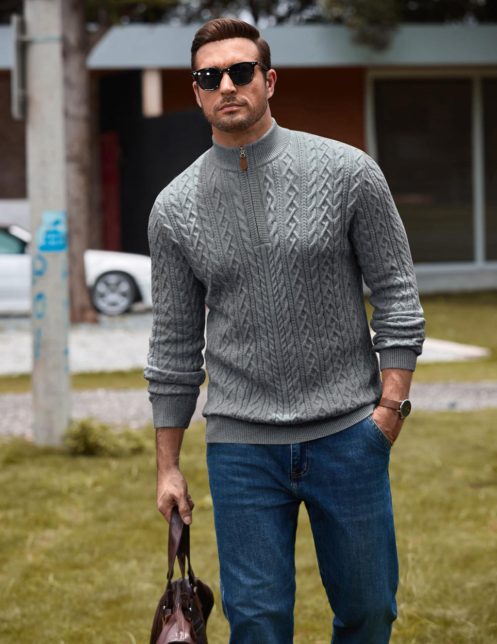 Quarter Zip Pullover Sweater