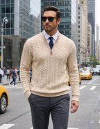 Quarter Zip Pullover Sweater