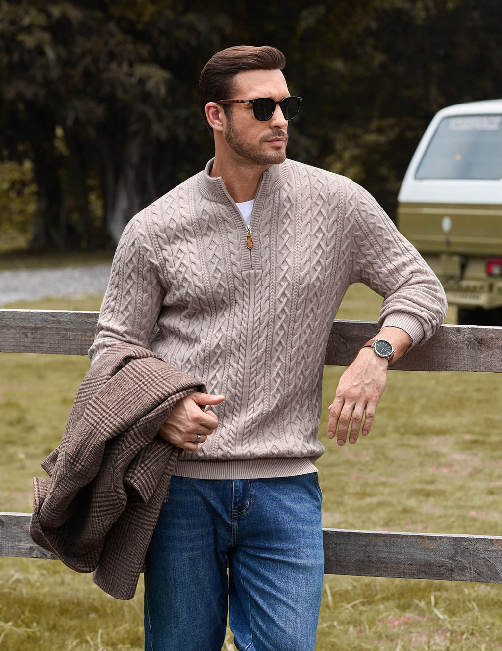 Quarter Zip Pullover Sweater