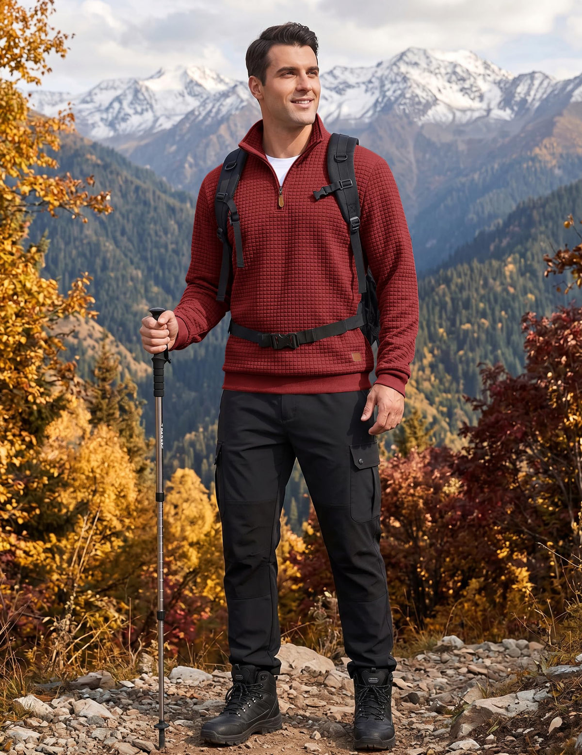 Quarter Zip Pullover Sweatshirts 1/4 Zip Long Sleeve Sweater