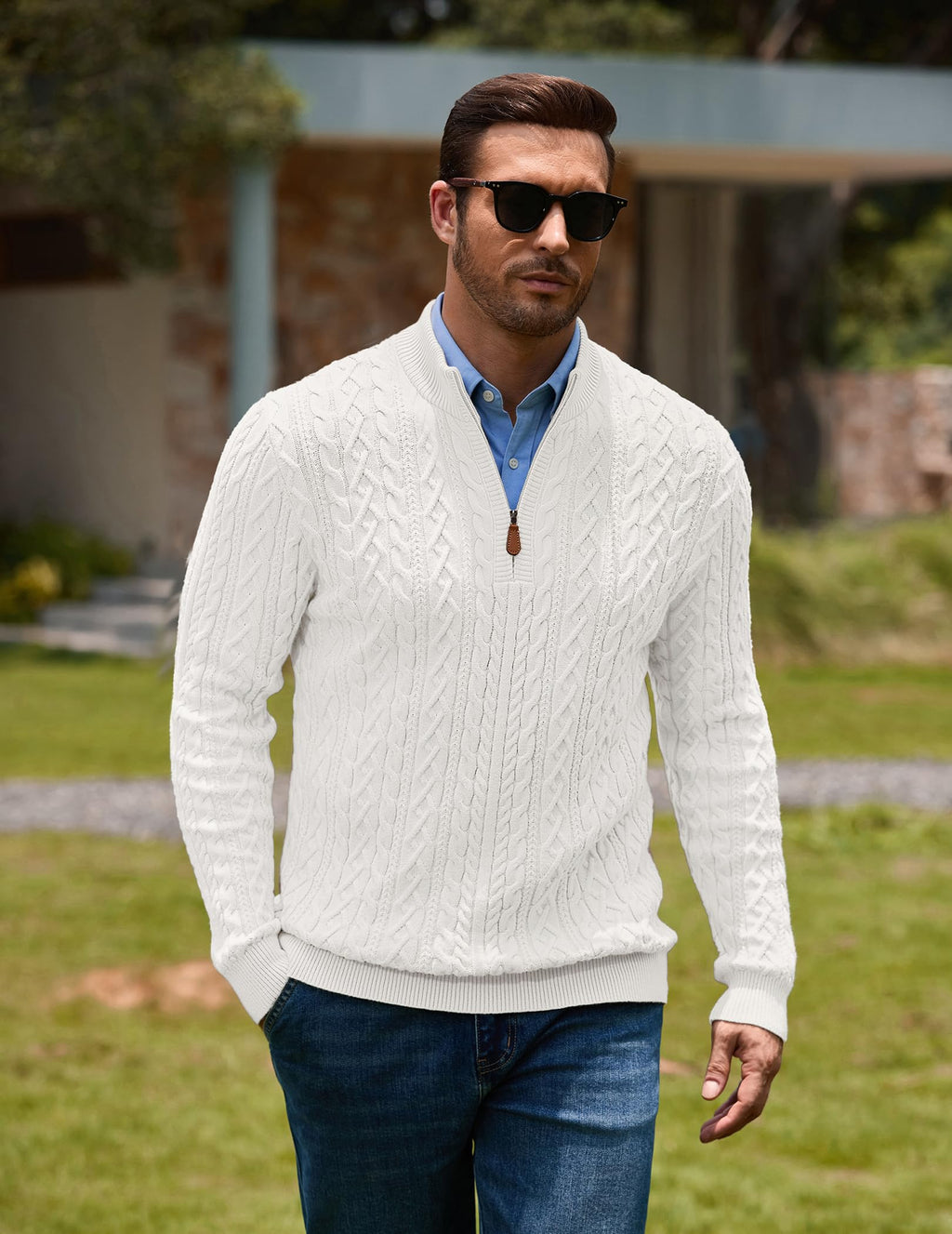 Quarter Zip Pullover Sweater