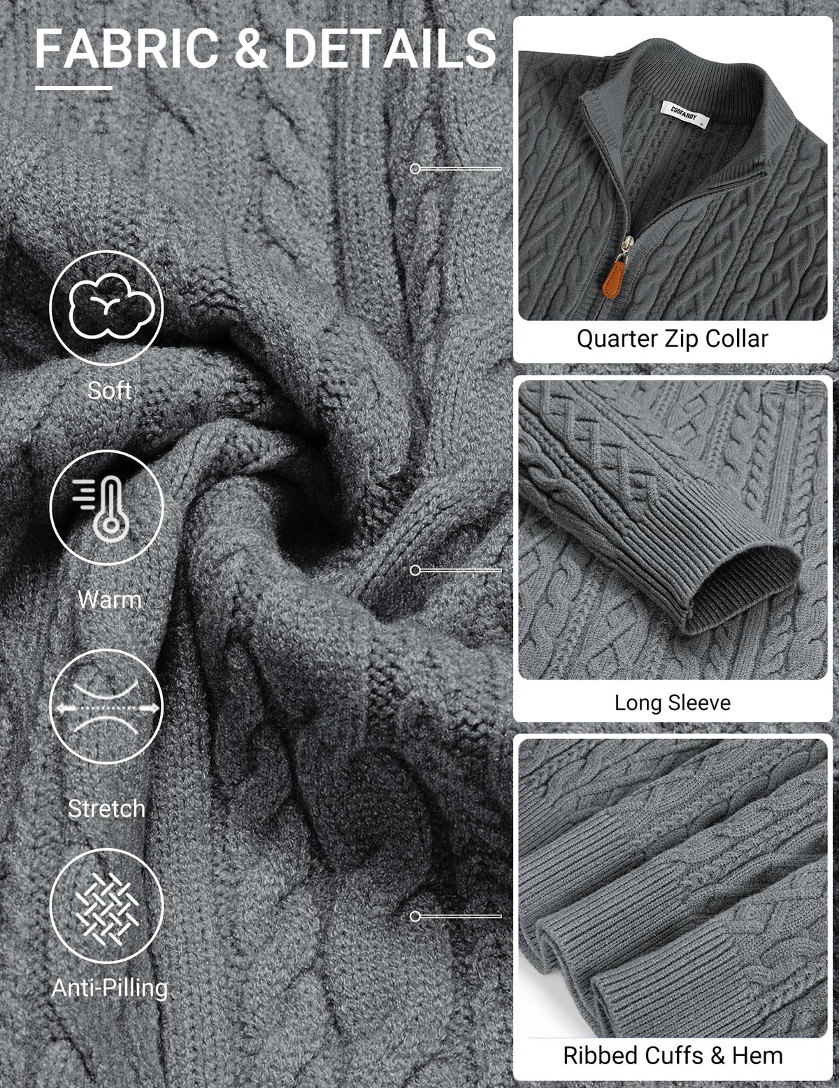 Quarter Zip Pullover Sweater
