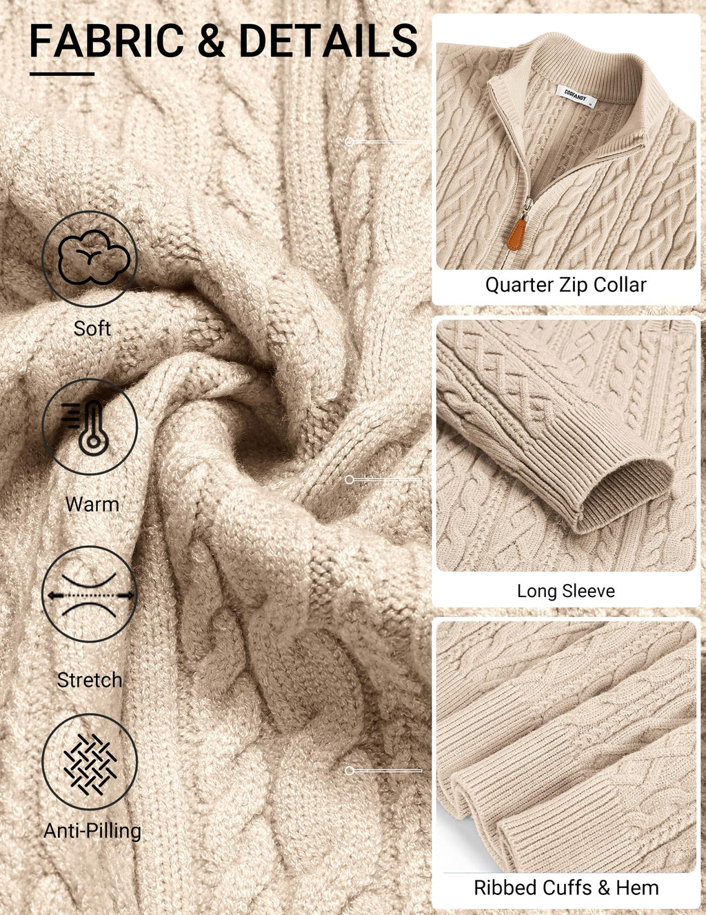 Quarter Zip Pullover Sweater