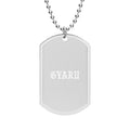 Collar con placa de identificación personalizada para perro — Placa grabada con nombre y cadena de bolas