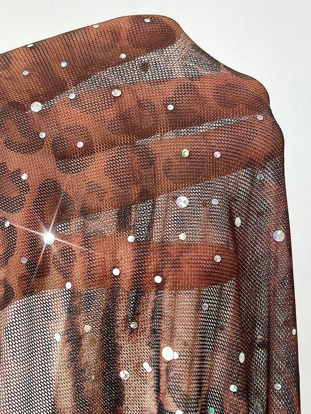 Leopard Print Shimmer Mini Dress
