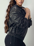 Chaqueta bomber de cuero