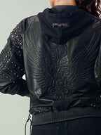 Chaqueta bomber de cuero