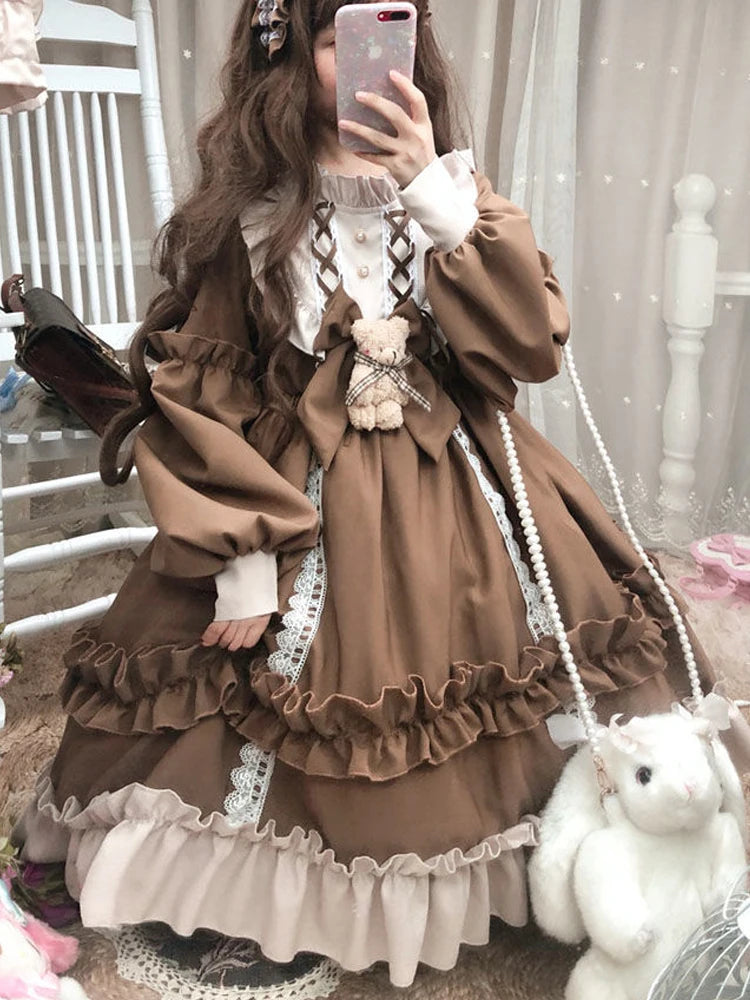 Kawaii Bow Bear Lace Dress