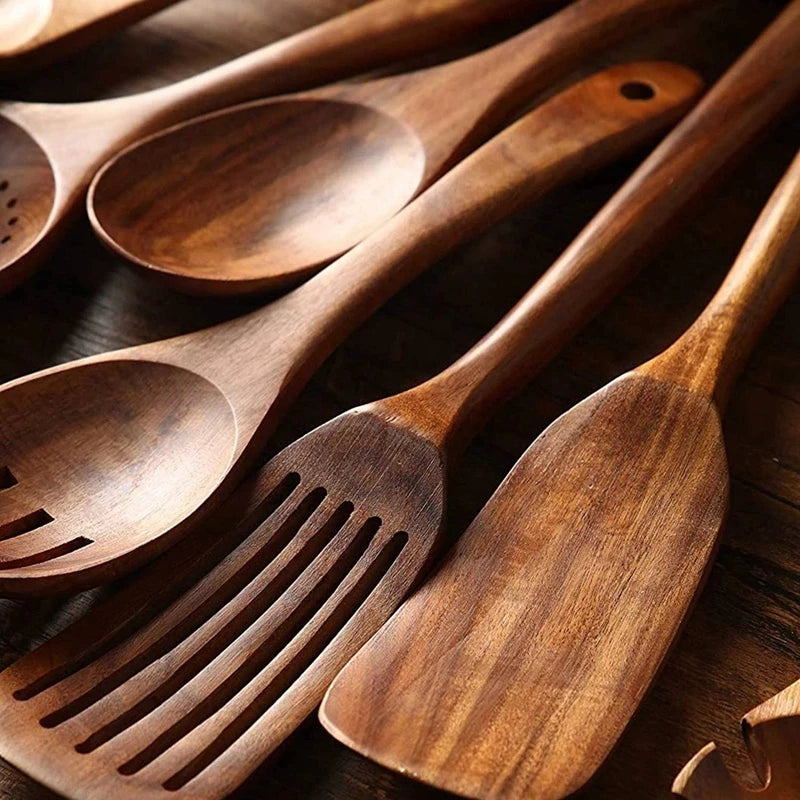 Teak Tableware Set