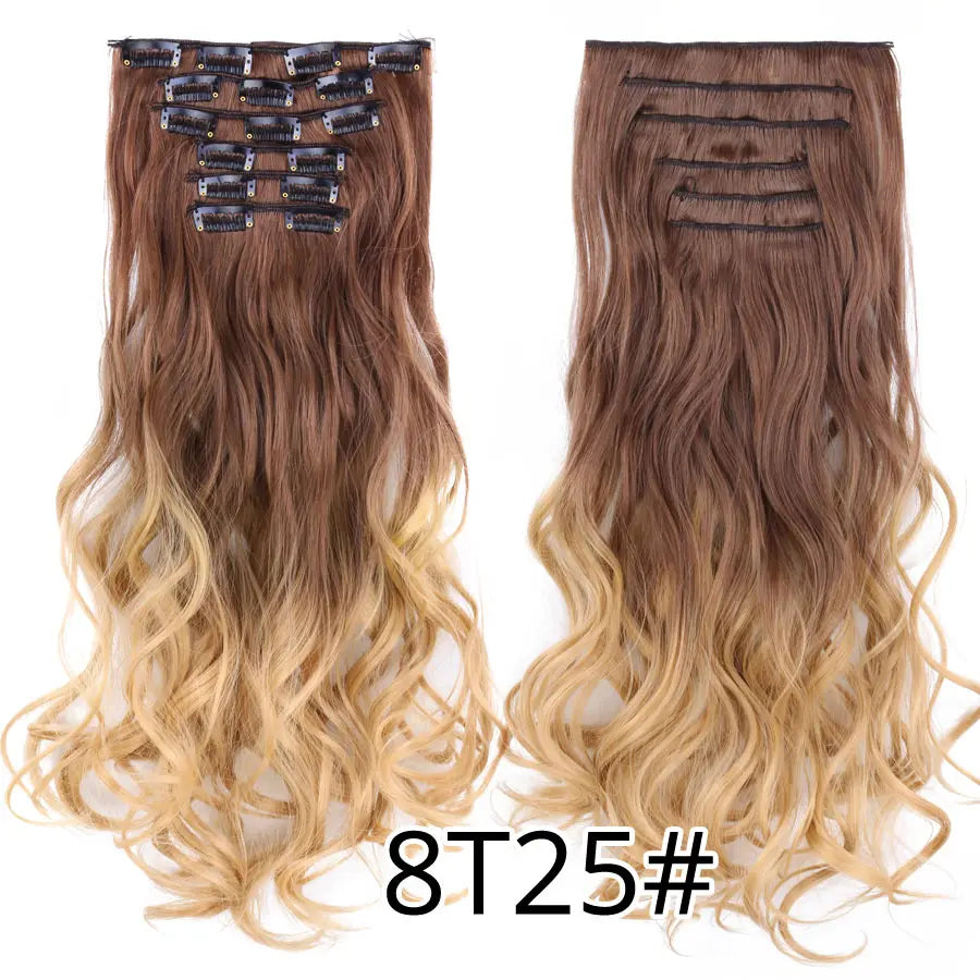 Clips In Hair Extension Long Straight Hair Pieces Clip In Hair Extension 22Inch 6Pcs/Set Synthetic Fake Hair Ppieces For Women
