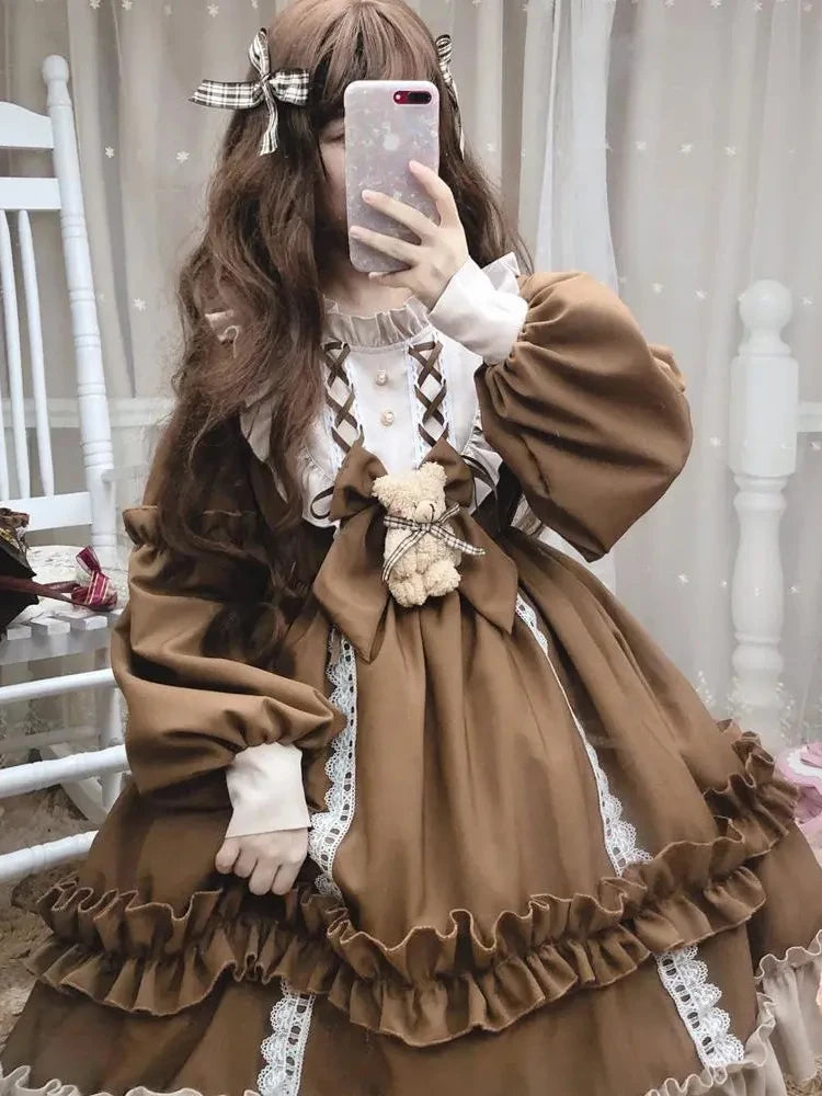 Kawaii Bow Bear Lace Dress