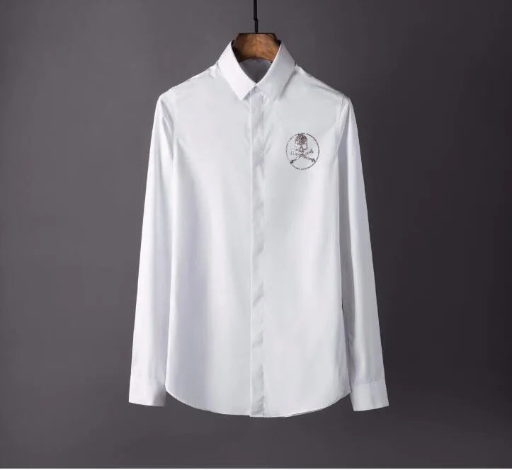 Skull Graphic Long Sleeve Casual Button-Down