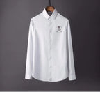 Skull Graphic Long Sleeve Casual Button-Down