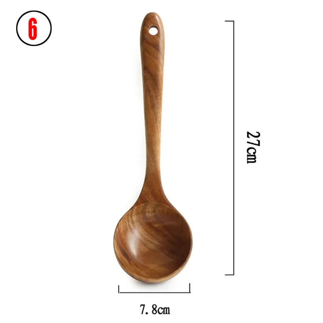 Teak Tableware Set