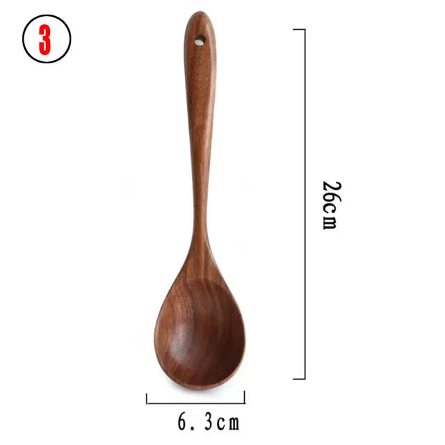 Teak Tableware Set