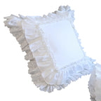 Lace Embroidery Ruffle Pillow Cover