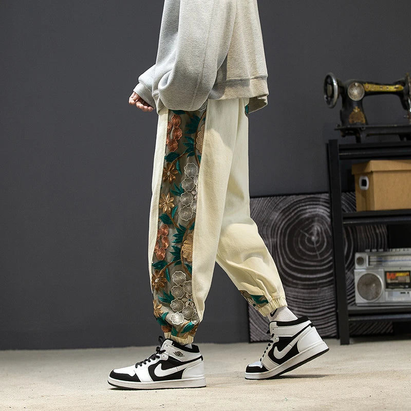 Embroidery Patchwork Harem Trousers