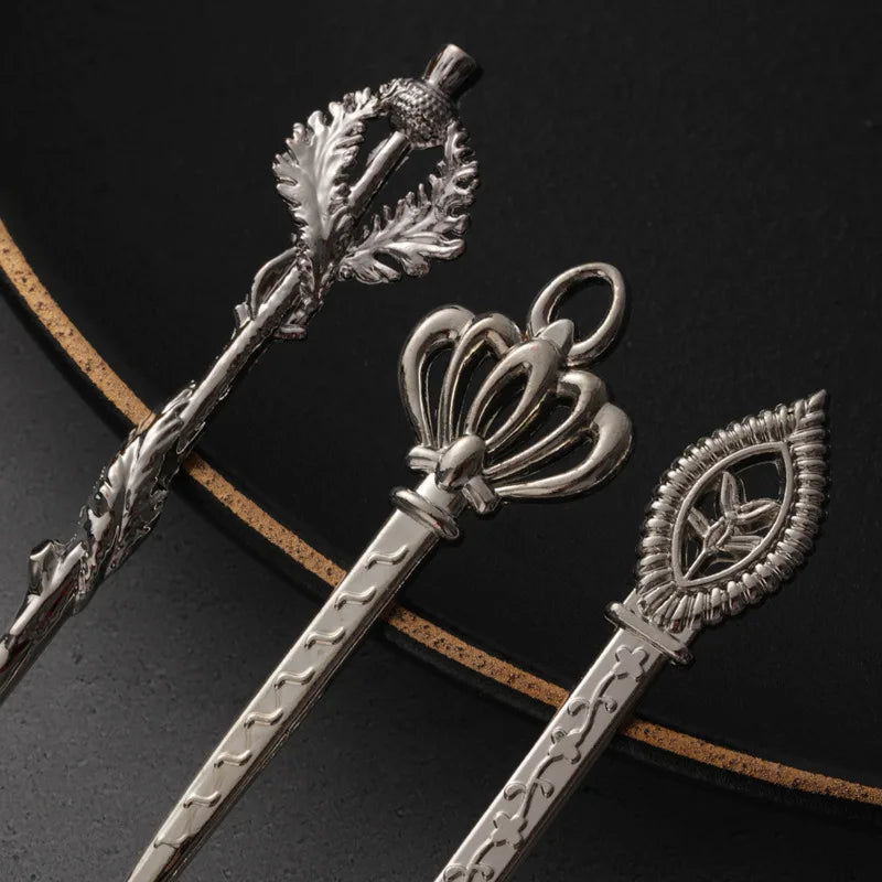6 Sers Royal Style Metal Carved Fruit Fork