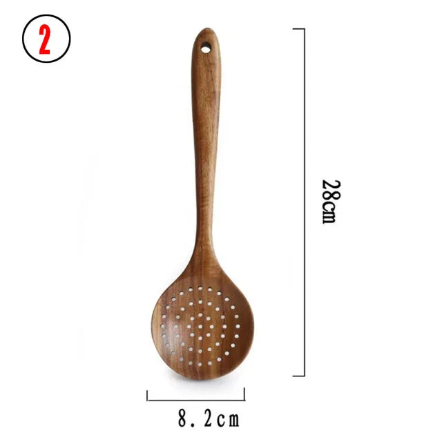 Teak Tableware Set