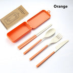 4pcs Portable Tableware Set