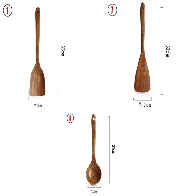 Teak Tableware Set