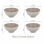 Set of 4pcs Ceramic Bowls