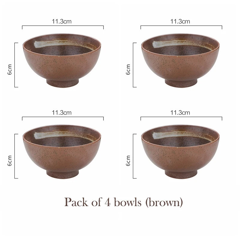 Set of 4pcs Ceramic Bowls