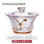 Japanese Style Glass Gaiwan Tea Cup and Lid