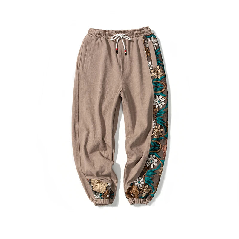 Embroidery Patchwork Harem Trousers