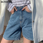 High Waist Straight Jean Short