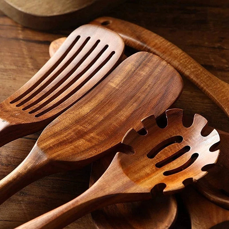 Teak Tableware Set
