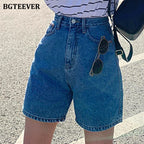 High Waist Straight Jean Short