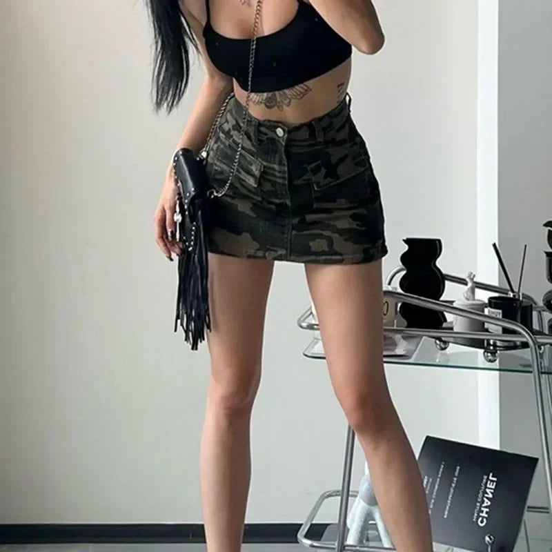 Camouflage Cargo Skirt