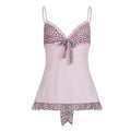 Leopard Printed Patched With Bow Camisole