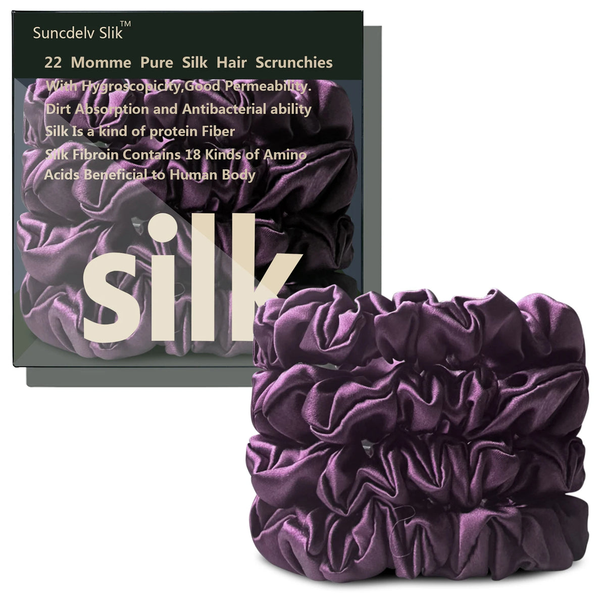 Silk Hair Scrunchie Handmade 100% Pure Mulberry Sillk Hairbands