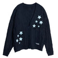 Star Print Knit Cardigan