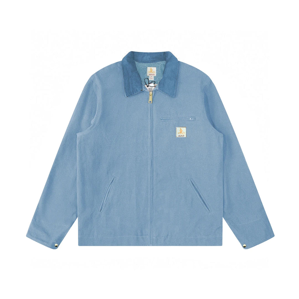 Washed Mesh Lining Work Wear Canvas Jacket