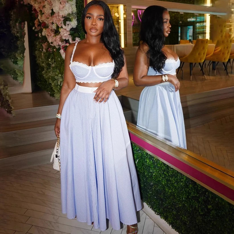 Lace Patchwork 2 Pieces Set