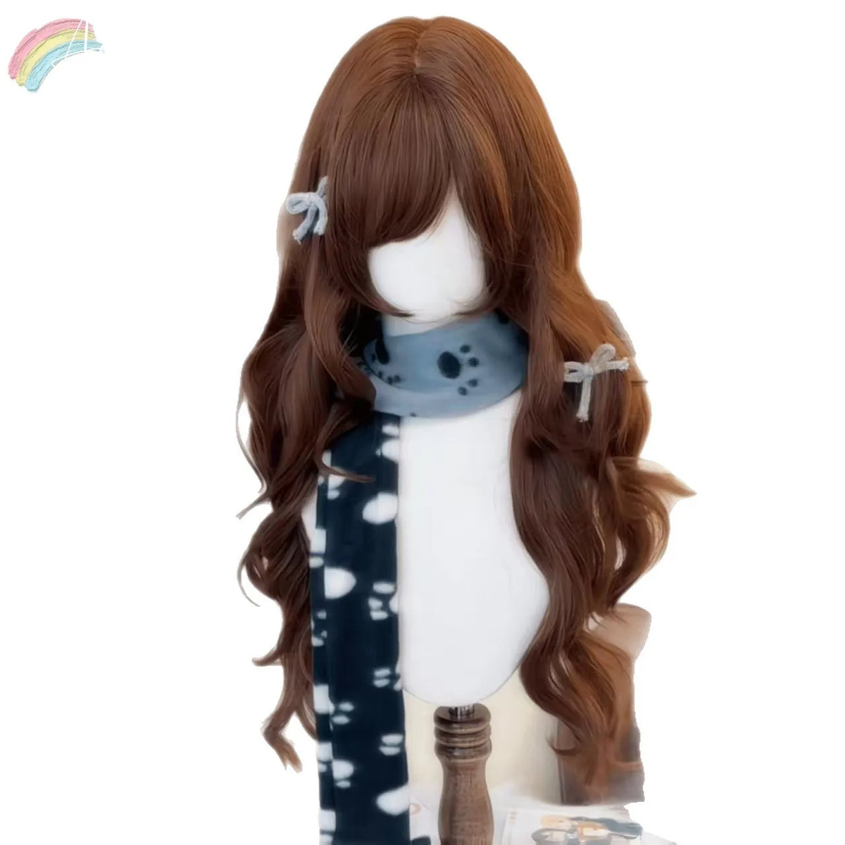 Chocolate Brown Wig with Bangs