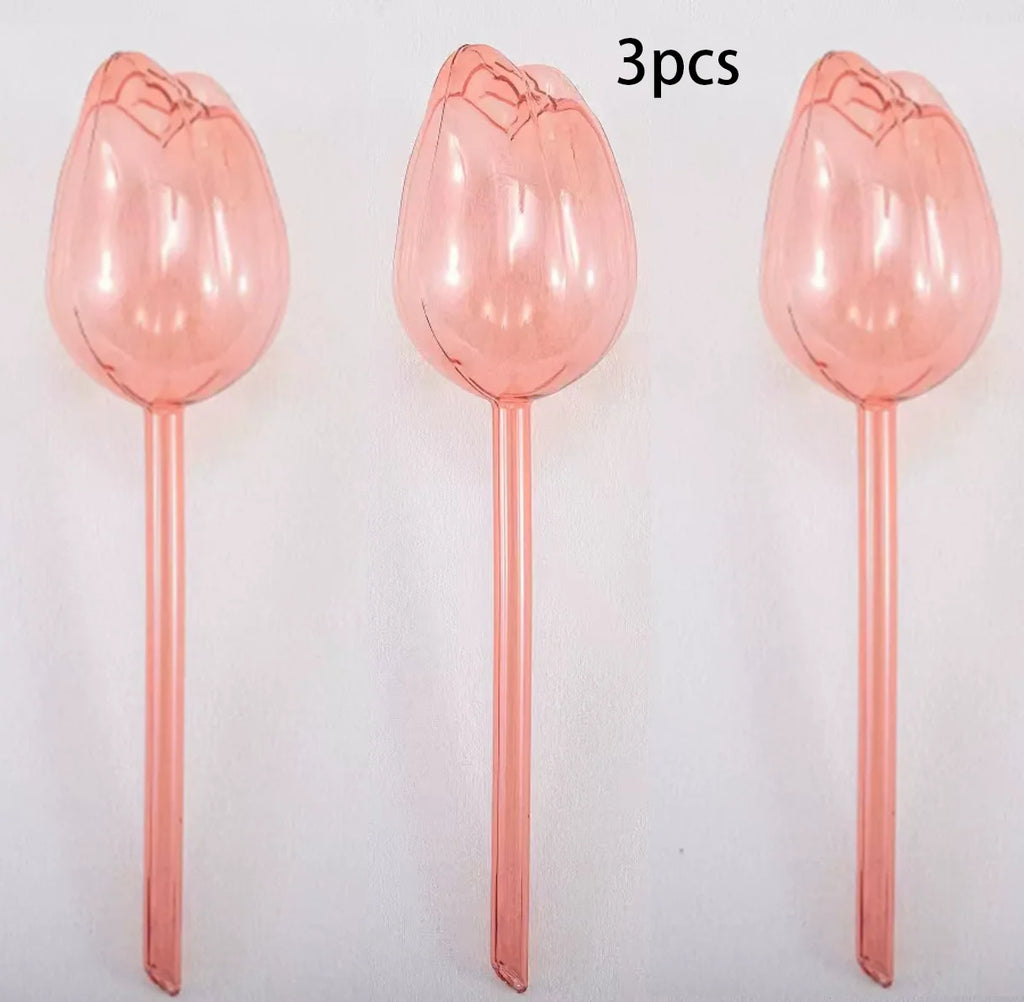 1/3/6/12pcs Automatic Plant Watering Tulip Shape Flower Plant Water Dripper
