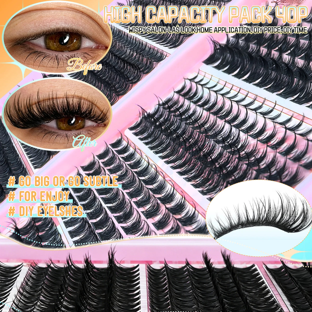 660PCS+132PCS Lash Clusters Kit All-in-One DIY Lash Extension Tools Set