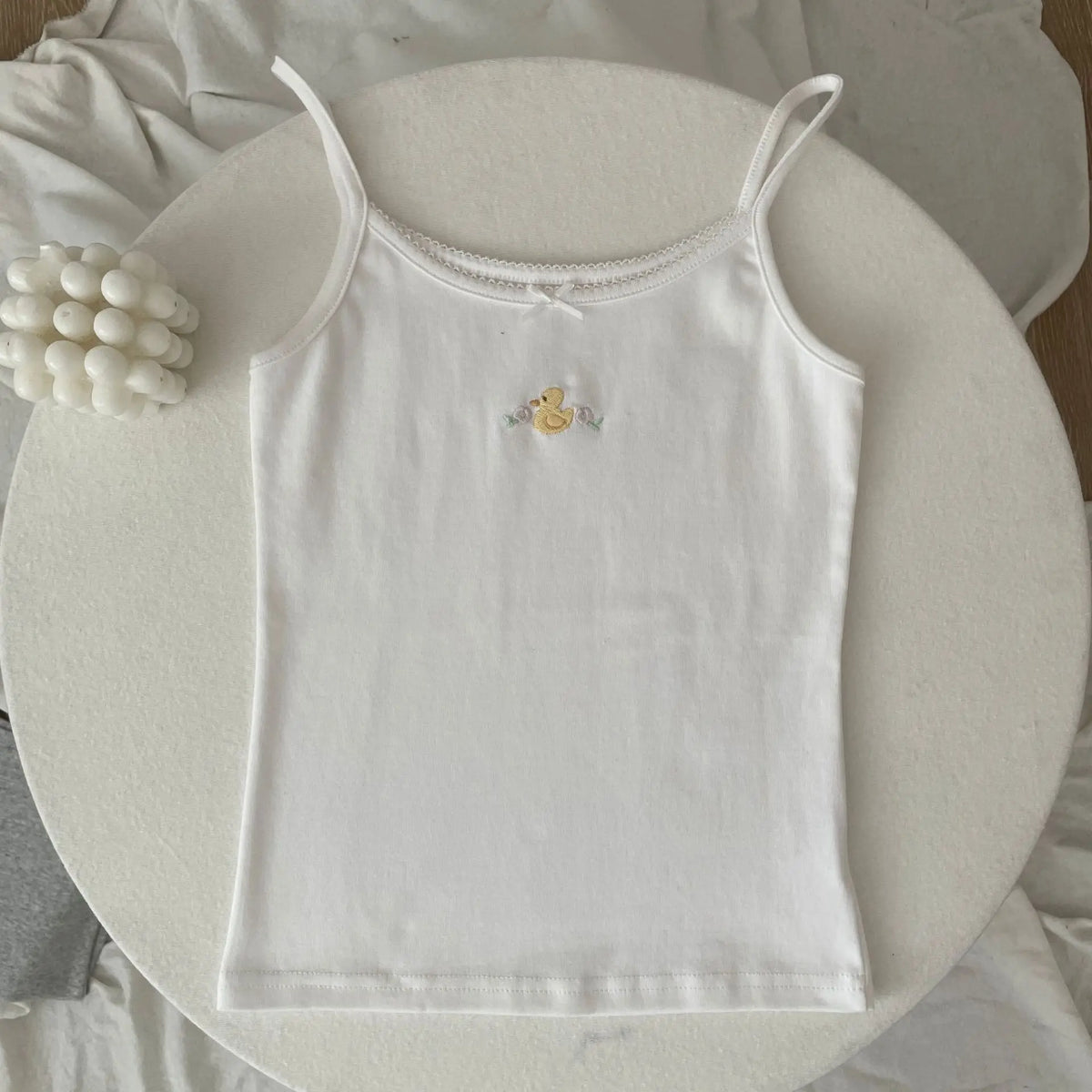 Floral Eyelet Bow Crop Top