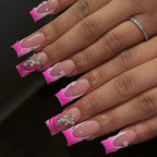 24 unidades de uñas postizas Y2K con estrellas dulces