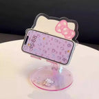 Pink Kawaii Cat Phone Stand