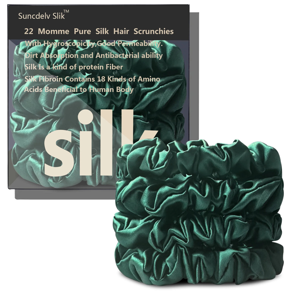 Silk Hair Scrunchie Handmade 100% Pure Mulberry Sillk Hairbands