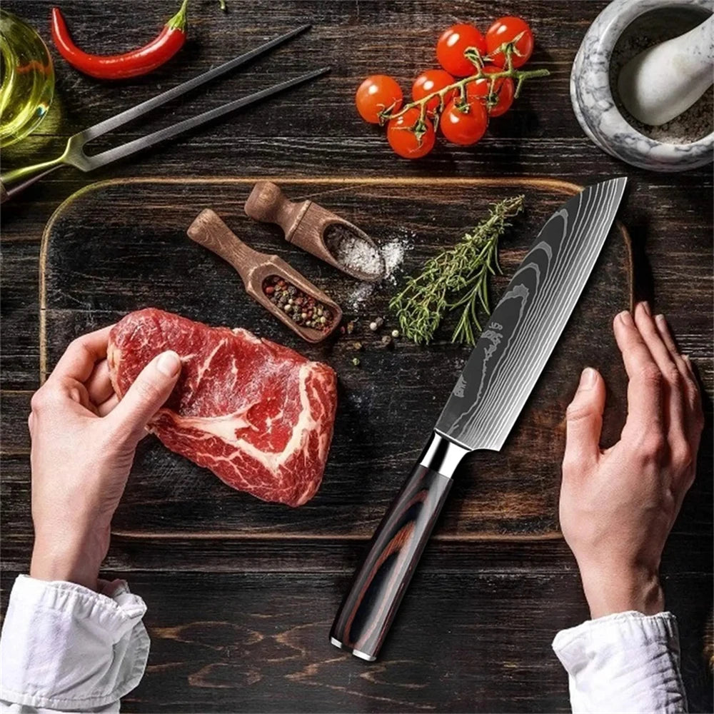 Japanese Style Stainless Steel Slicing & Utility Knife (5-Inch)