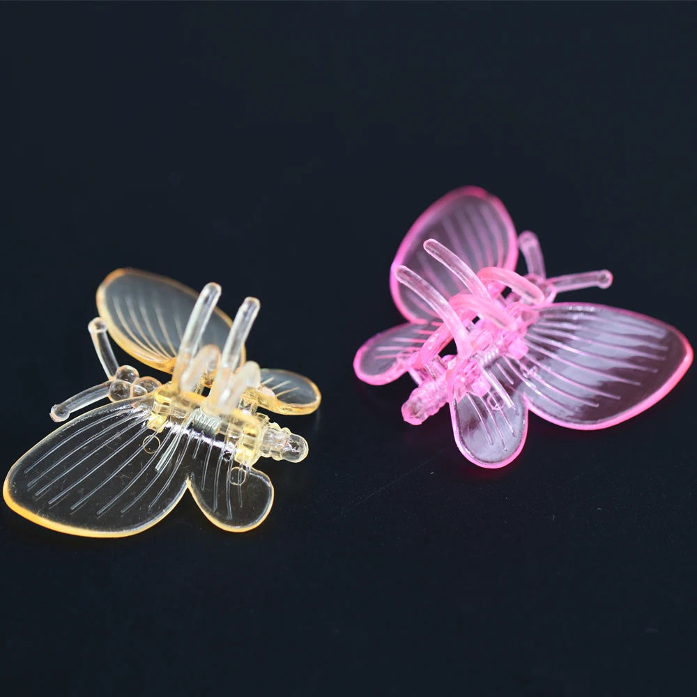 10-800PCS Orchid Clips Butterfly Clamps Garden Plants Vine Climbing Fixed Support Colorful Plastic Ornamental Bonsai Decoration